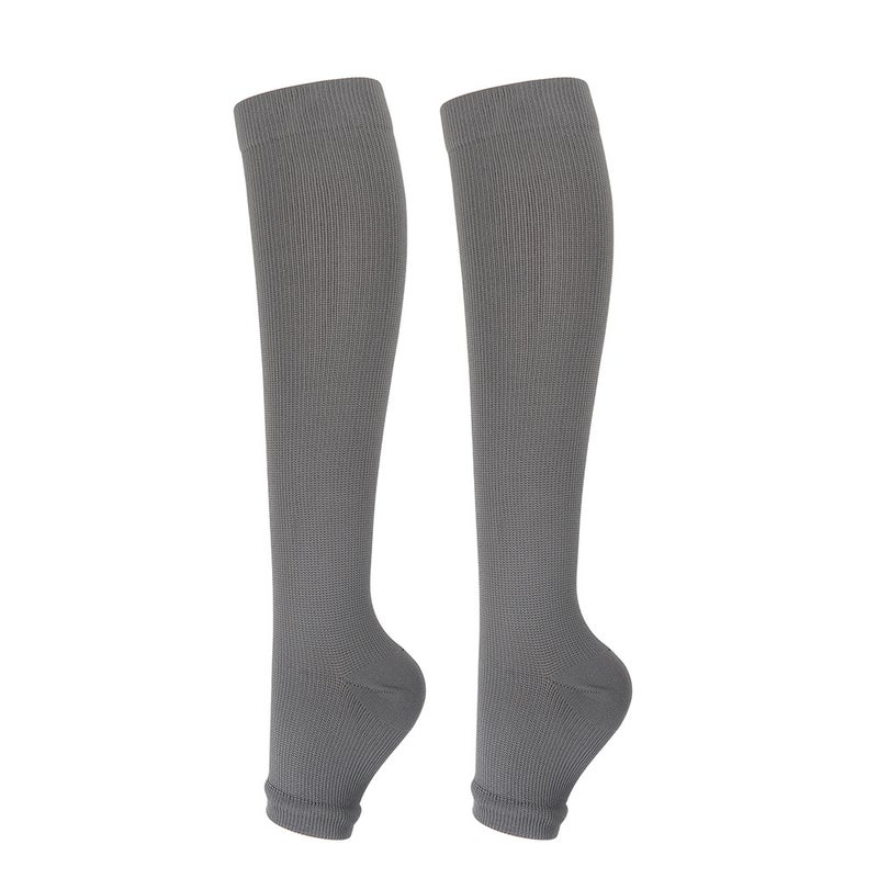 Solid Color Compression Socks for Nurses Flat plate leaking gray 