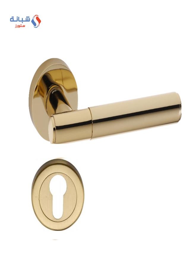 Doganlar Doganlar Sore Turkish Rosette Cylinder Door Handle Set – Gold  - Image 1