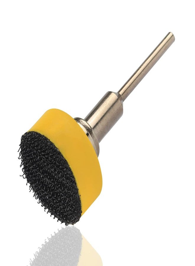 ياكاموز مجموعة وسادات أقراص الصنفرة من ياكاموز، 100 قطعة، مقاس 1 بوصة، مع ورق صنفرة بخطاف وحلقة، مع وسادات دعم بقطر 1/8 بوصة، وحامل لوحة لأداة دوارة من دريميل - Image 3