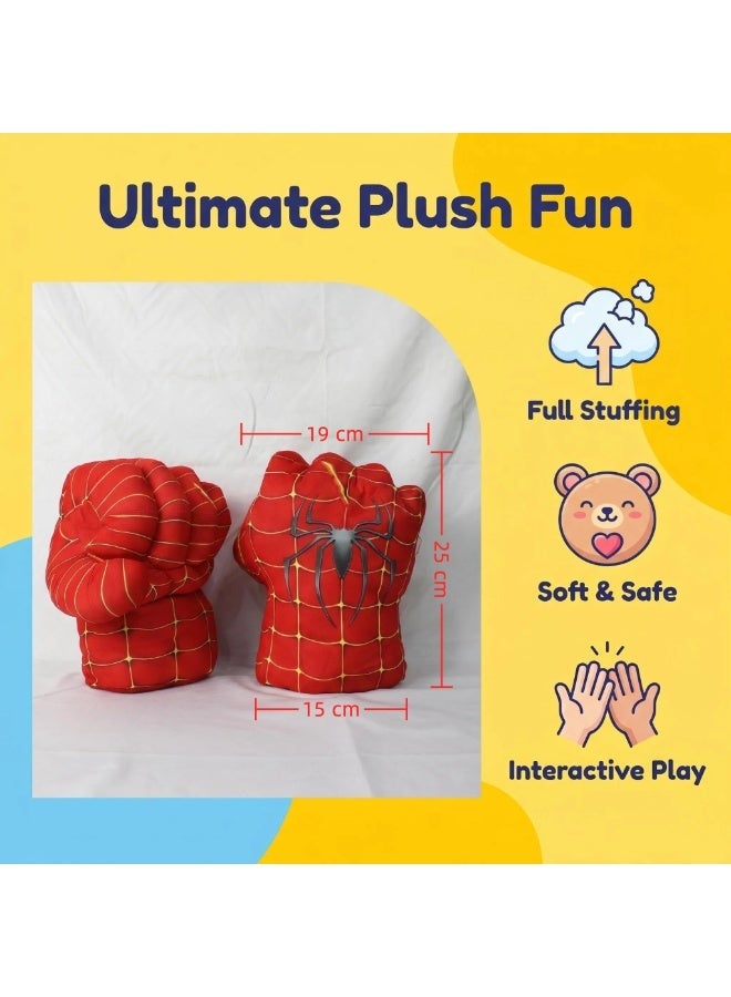EASY FUTURE Shock Absorbing Plush Fist Gloves 2 Pack Elastic Rebound Play Hand Props Interactive Family Game Accessories Cosplay Supplies for Indoor Daily Play and Themed Party Events NO.3013 - Image 2