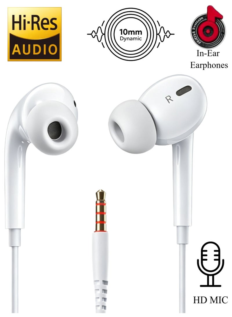 WEKOME Type-3.5mm In-Ear Wired Earphones with Microphone and In-line Control, HiFi Pure Sound Wired Headphones for Smartphones and Digital Devices - Image 1