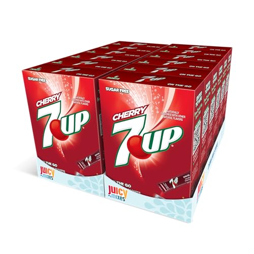 7up 7-UP Powder Drink Mix – Sugar Free & Delicious (Cherry, 72 Sticks) - Image 1