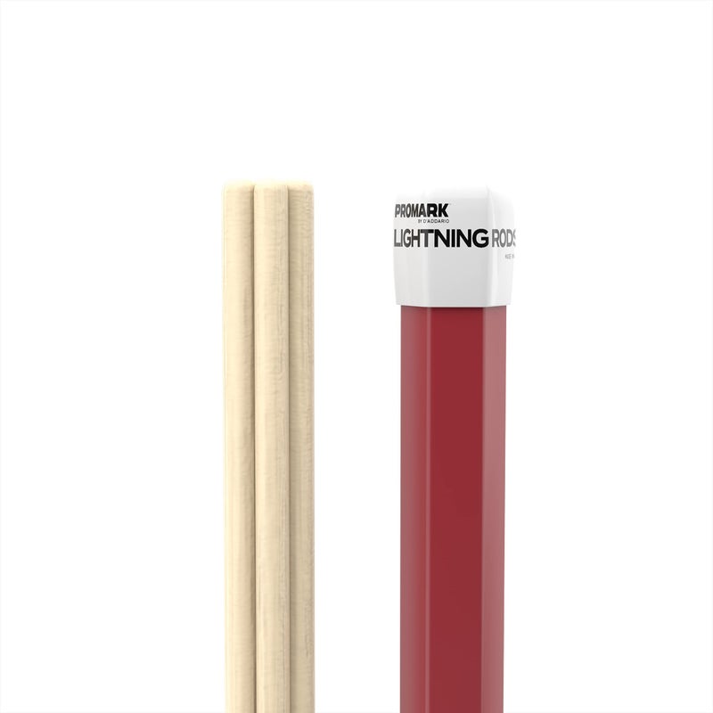 ProMark Lightning Rods Drum Sticks - L-Rods Dowel Drumsticks - Quiet, For Small Performances - 5B, .530" Diameter - 16" Length - 1 Pair - Image 3