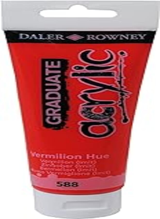Daler Rowney 123120588 acrylic Color Tube, Vermilion - 120 ml