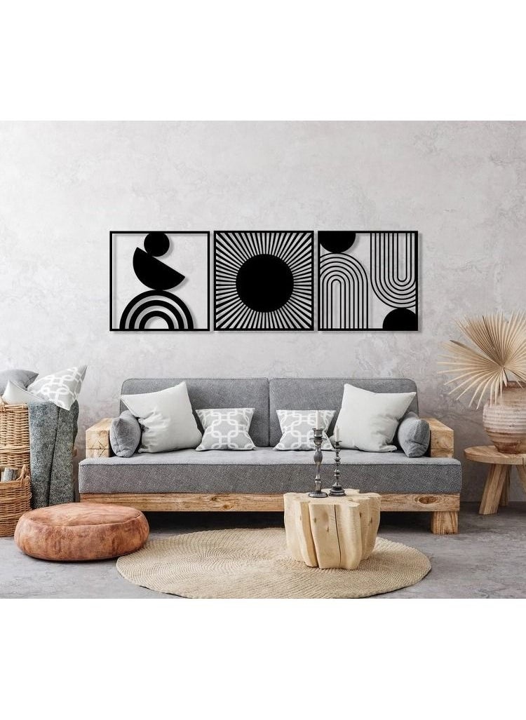 Home Gallery Geometric Unique Wall Art - Set of 3 Panel Each 60x60 