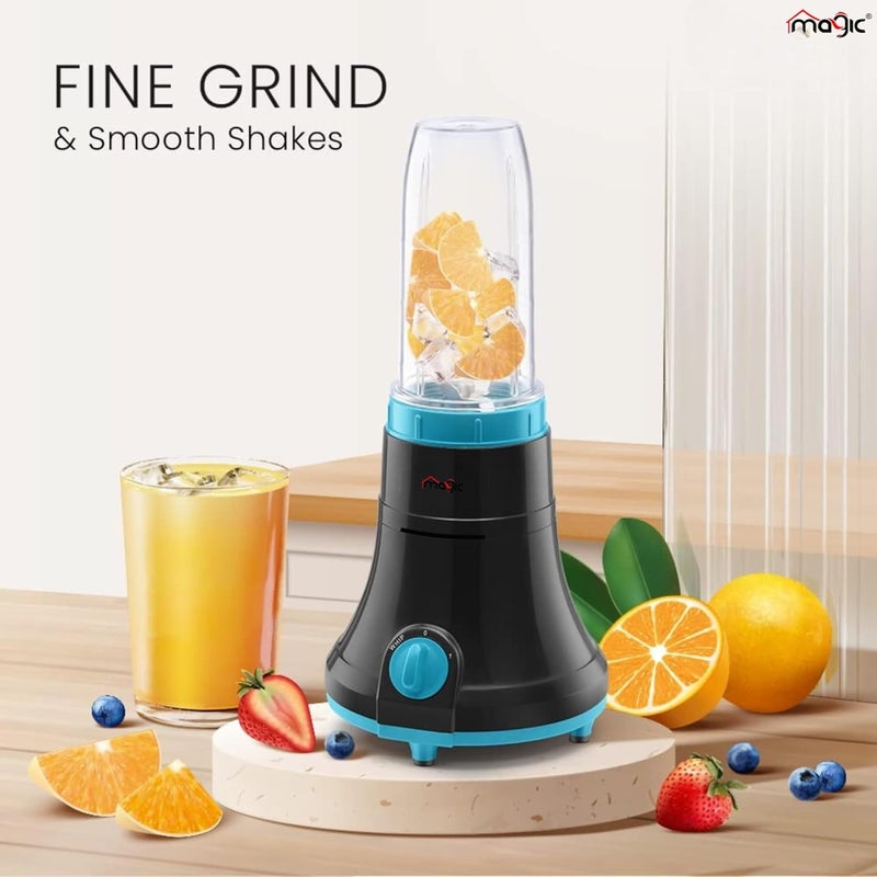 Magic Easy Mix Nutri 2 Jar Mixer Grinder Powerful 400 Watt Motor Long Lasting Shock Proof Abs Body Heavy Duty Motor With Nano Grinding Technology 1 year warranty