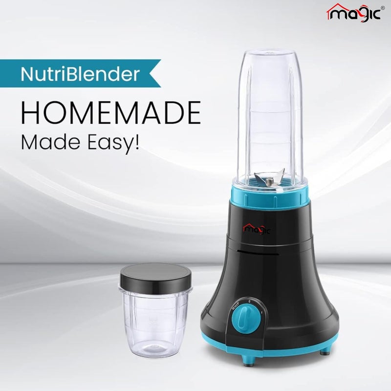 Magic Easy Mix Nutri 2 Jar Mixer Grinder Powerful 400 Watt Motor Long Lasting Shock Proof Abs Body Heavy Duty Motor With Nano Grinding Technology 1 year warranty