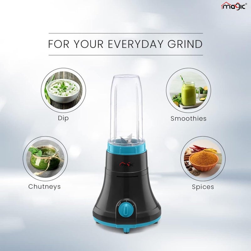 Magic Easy Mix Nutri 2 Jar Mixer Grinder Powerful 400 Watt Motor Long Lasting Shock Proof Abs Body Heavy Duty Motor With Nano Grinding Technology 1 year warranty