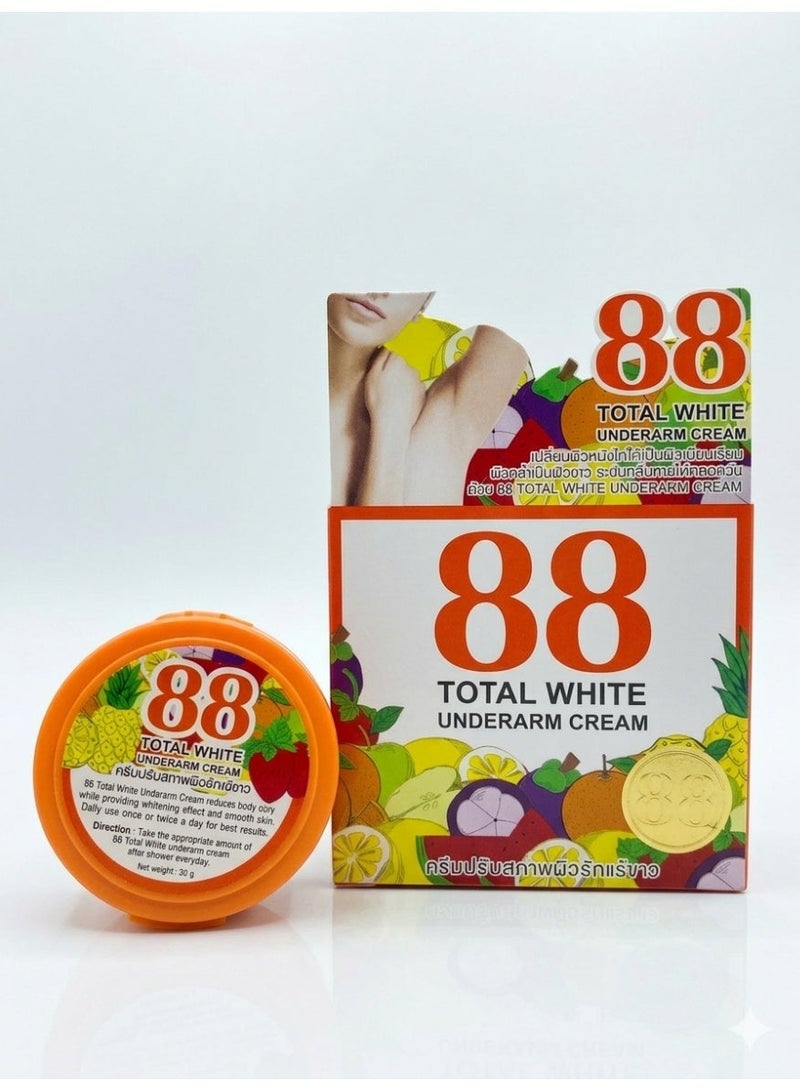 88 Total White Underarm Cream 35g with Vitamin B3 & Licorice – Brightening, Odor Control & Smooth Skin Care - Image 2