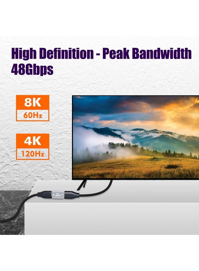 AGVEE عبوة 2 موصل Hdmi أنثوي إلى أنثوي 8K@60Hz Hdr Hdmi 2.1 محول موصل تمديد متوافق مع Hdmi 2.0 1.4 غلاف سبيكة لجهاز Hdtv Roku Stick Switch Xbox One Ps4 Pc رمادي - Image 4