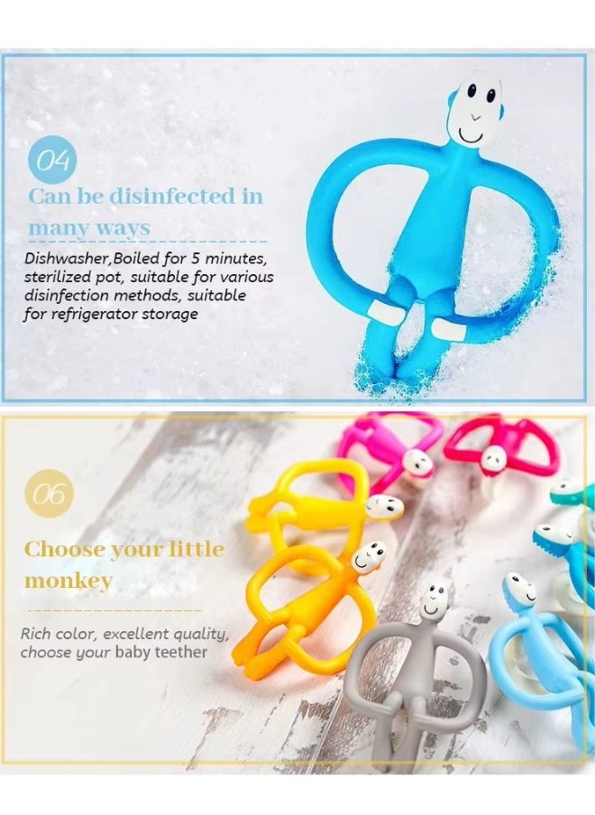 Twisoo - Twisoo Monkey Shape Baby Teether - High-Quality Silicone Teething Toy for Infants, Soft & Safe for Soothing Gums - Image 1