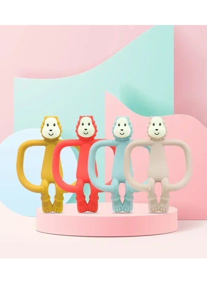 Twisoo - Twisoo Monkey Shape Baby Teether - High-Quality Silicone Teething Toy for Infants, Soft & Safe for Soothing Gums - Image 1