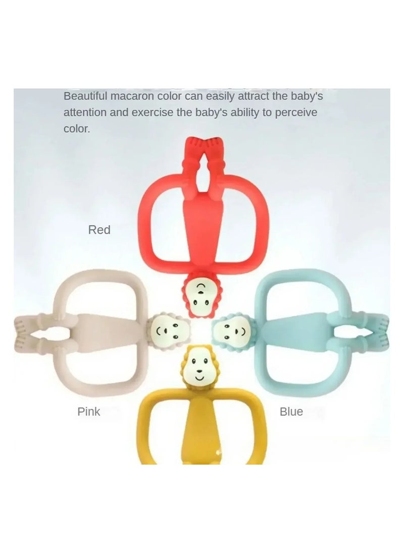 Twisoo - Twisoo Monkey Shape Baby Teether - High-Quality Silicone Teething Toy for Infants, Soft & Safe for Soothing Gums - Image 1