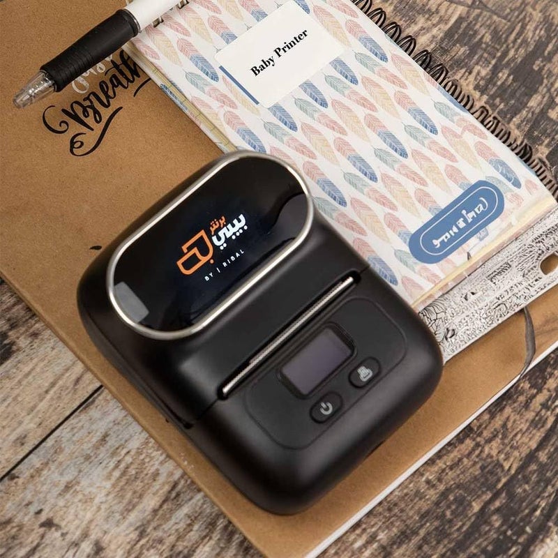 Mini Thermal Label Printer (Ink Free Printing) - Wireless Small Receipt Printer for Office & Work - Bluetooth Sticker Printer for Home, & Creative DIY - Mobile App Compatible Android & iOS - Image 5