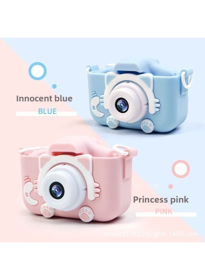Children's Camera Can Take Pictures And Video HD SLR Digital Camera Cartoon Mini Camera Toy Birthday Gift-Color:(pink Cat) Ultra Hd Dual Camera (without Memory Card)  - Image 1