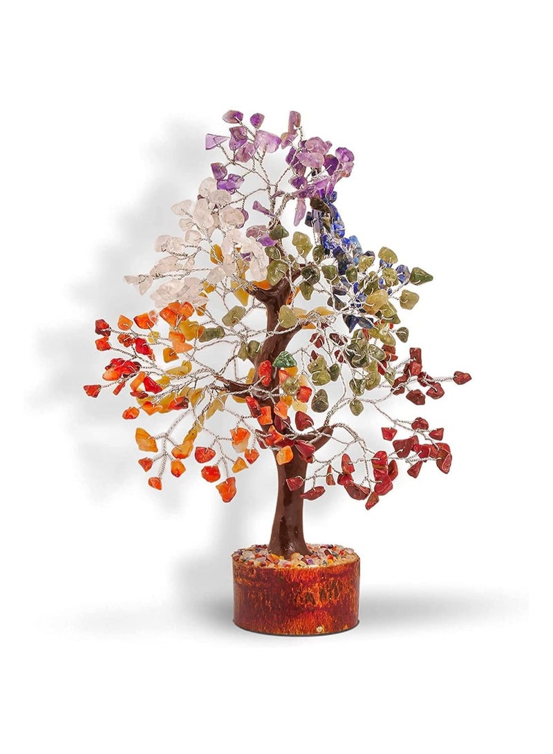 شجرة المال المصنوعة من الأحجار الكريمة الطبيعية من لجلب الحظ السعيد والثروة والازدهار، ديكور منزلي ومكتبي، هدية روحانية - Image 2