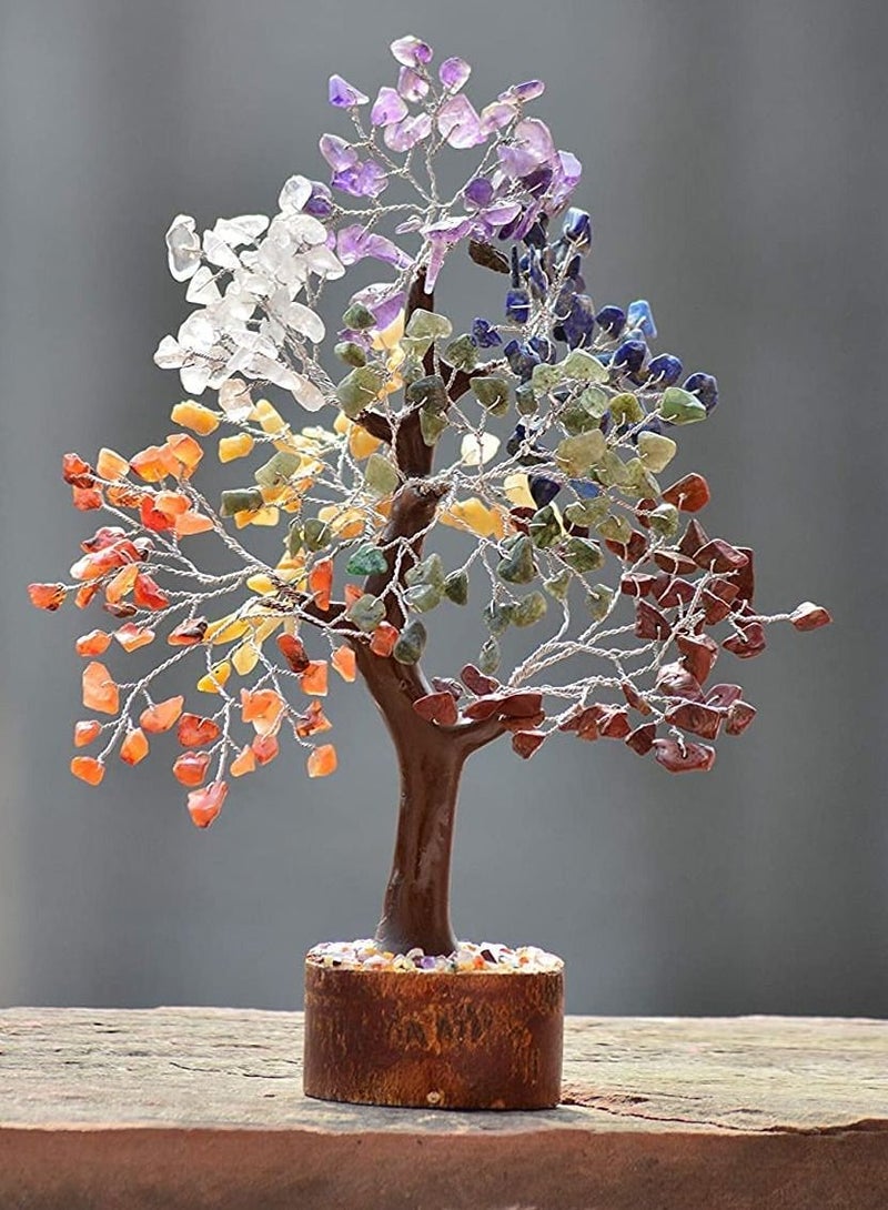 شجرة المال المصنوعة من الأحجار الكريمة الطبيعية من لجلب الحظ السعيد والثروة والازدهار، ديكور منزلي ومكتبي، هدية روحانية - Image 3
