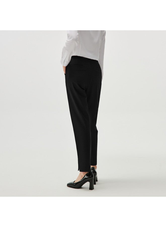 HLA Spring And Autumn Intellectual Commute Style Solid Color Breathable Women'S Cropped Trousers - Image 5