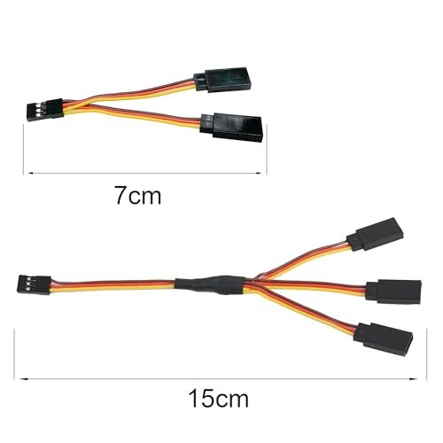 Cermant Servo Y Harness Leads Splitter Cable，JR/Futaba Style Servo Splitter Cable（5PCS 1to2 and 2PCS 1to3） - Image 3