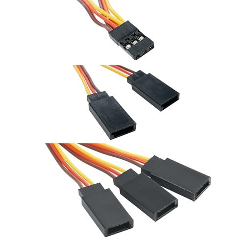 Cermant Servo Y Harness Leads Splitter Cable，JR/Futaba Style Servo Splitter Cable（5PCS 1to2 and 2PCS 1to3） - Image 2