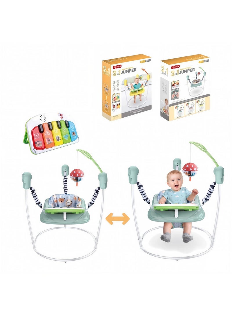 Tiibaby 2-in-1 Baby Activity Jumper and Walker with Interactive Toys - Image 2