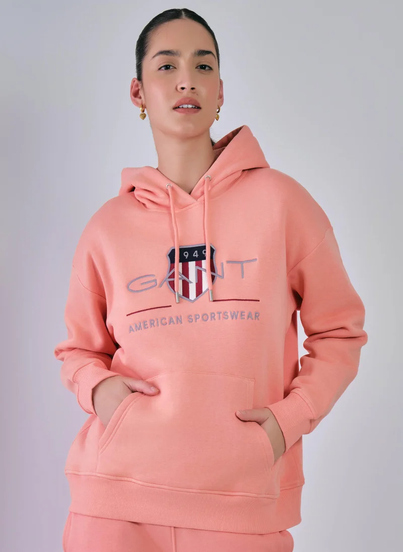 غانت Relaxed Fit Archive Shield Hoodie