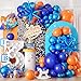 Sowide Orange Blue Balloon Garland Arch kitOrange and Royal Blue Balloons With Star Foil Balloons for Birthday Decoration Wedding Baby Shower Engagement DIY De - Image 2