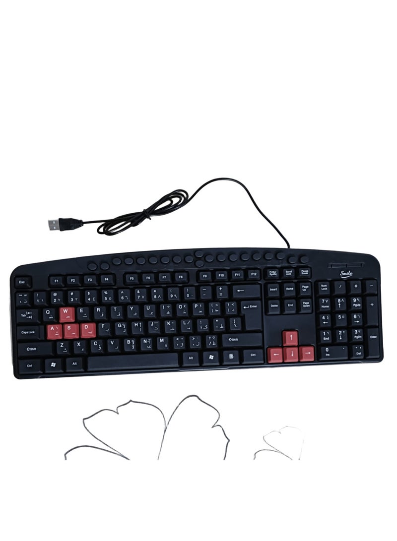 K.B 2508 USB Keyboard for Computer and Laptop, Black - Image 2