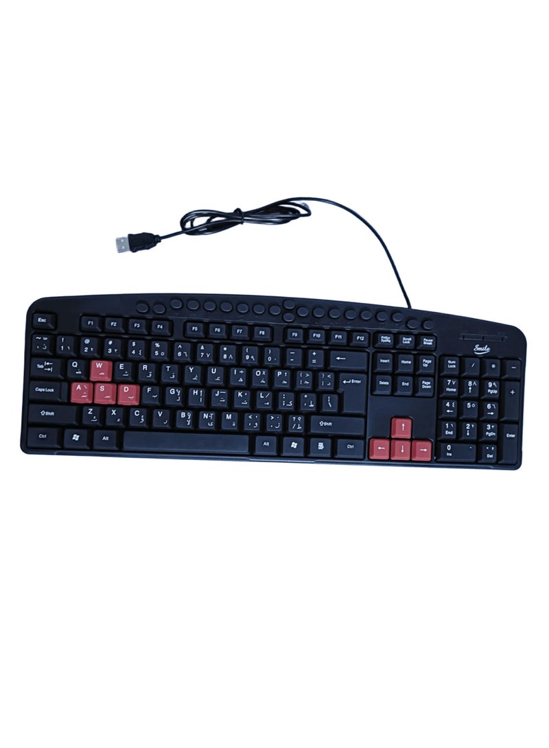 K.B 2508 USB Keyboard for Computer and Laptop, Black - Image 1