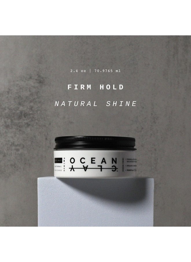 (شيفو) (SHEH•VOO) Ocean Clay - طين تصفيف الشعر الفاخر للرجال - ثبات قوي + لمعان طبيعي - خالٍ من الكبريتات والبارابين (2.4 أونصة)  - Image 2