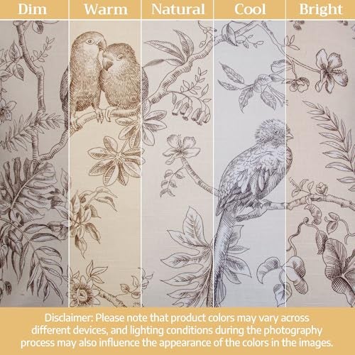 Maison d' Hermine Curtains for living room 100% Cotton 96 inch length One Panel Light Filtering Toile Curtains for Bedroom Windows with rod and loop Pockets Drapes (Jouy Paradise Beige, 50"W x 96"L) - Image 5