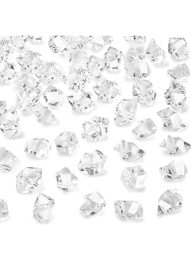 The Bros 200 قطعة من الثلج الزائف الأزرق الفاخر، صخور أكريليك، صخور بلاستيكية، أحجار أكريليك، مكعبات ثلج مجروشة، ألماس، جواهر لتزيين الأوعية في الشتاء - Image 1