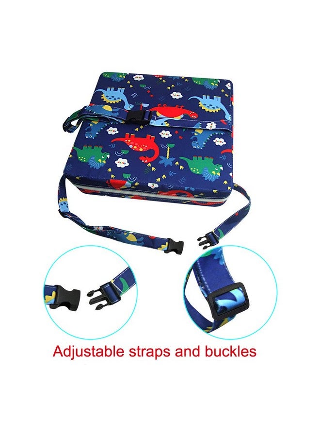 SUNMALL Dining Chair Heightening Cushion Portable Dismountable Adjustable Highchair Booster For Baby Toddler Kids Infant Washable Thick Chair Seat Pad Mat (Dark Blue)  - Image 5