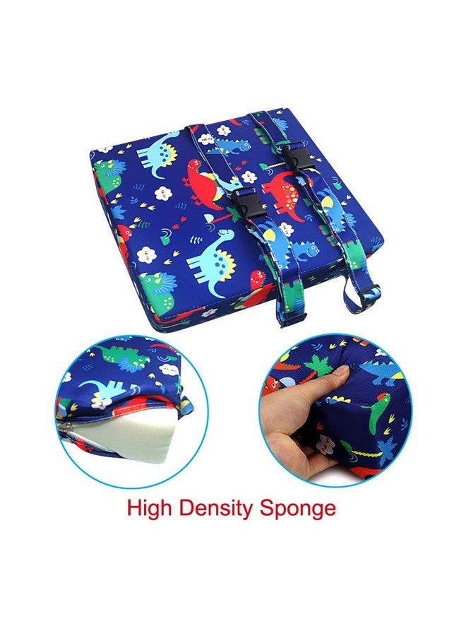 SUNMALL Dining Chair Heightening Cushion Portable Dismountable Adjustable Highchair Booster For Baby Toddler Kids Infant Washable Thick Chair Seat Pad Mat (Dark Blue)  - Image 4