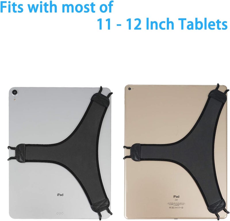 TFY Hand Strap Holder Finger Grip with Soft PU Compatible with iPad Pro 129 and More Black - Image 2
