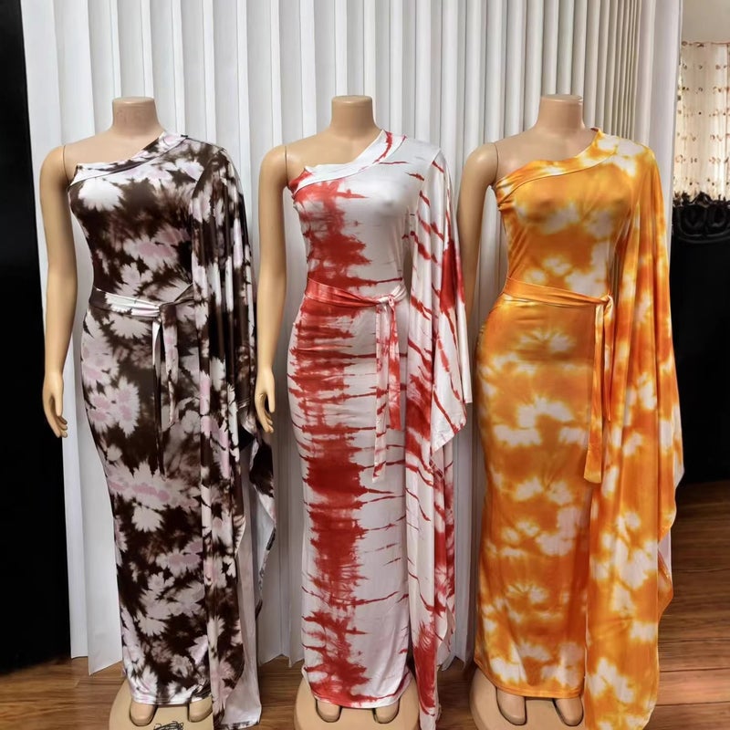 Women's Summer Tie-Dye Abstract Print Vacation Dress - Image 4