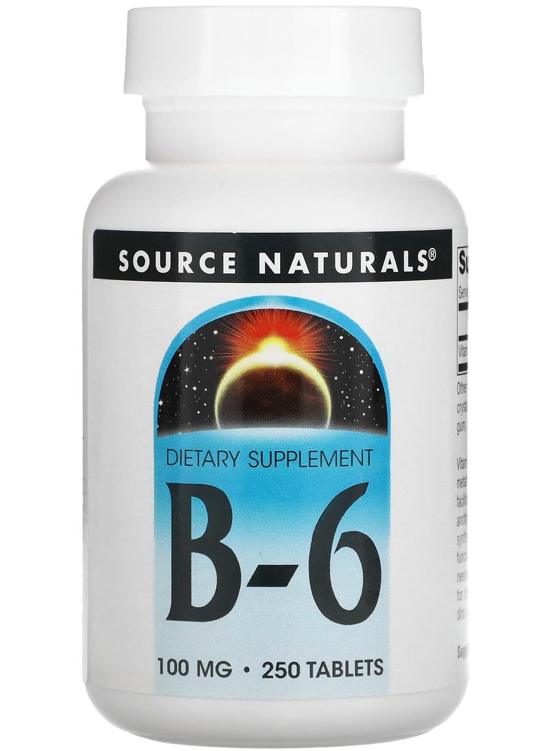 B-6, 100 mg, 250 Tablets