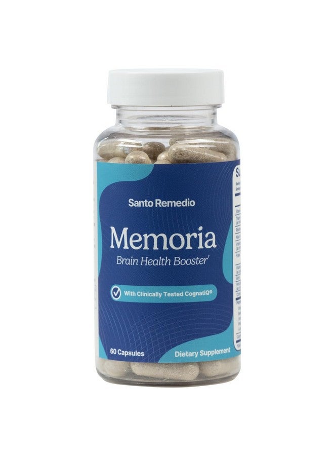 سانتو ريميديو ميموريا، معزز صحة الدماغ، يساعد على تقوية الاتصالات العصبية، يساعد على تحسين الانتباه والذاكرة والتركيز، 30 وجبة، خالٍ من الجلوتين، غير معدّل وراثيًا - Image 1