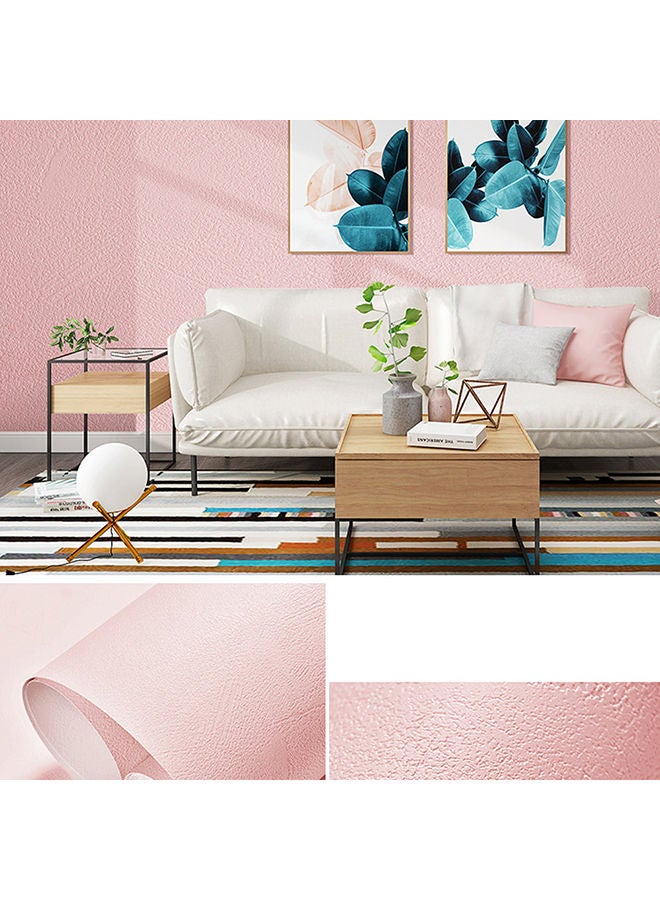 Simple Style Self-Adhesive Wall Paper Pink 10x0.6meter