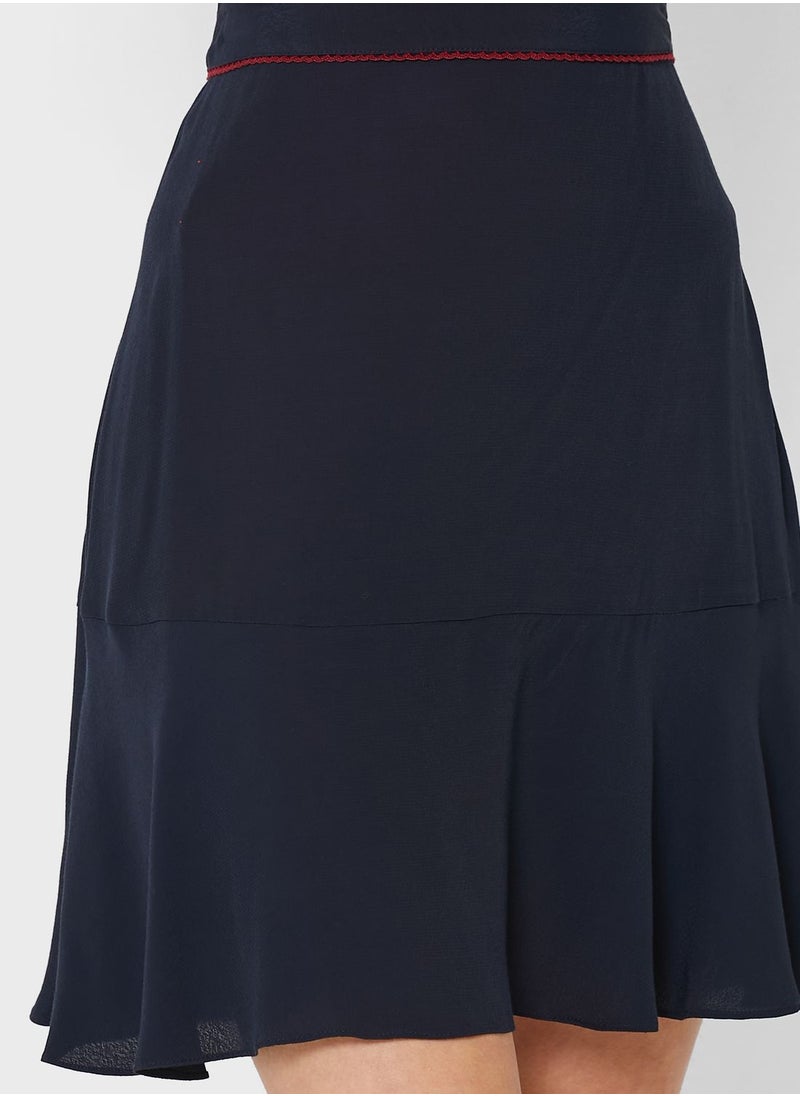 TOMMY HILFIGER - High Waist Stripe Detail Skirt - Image 1