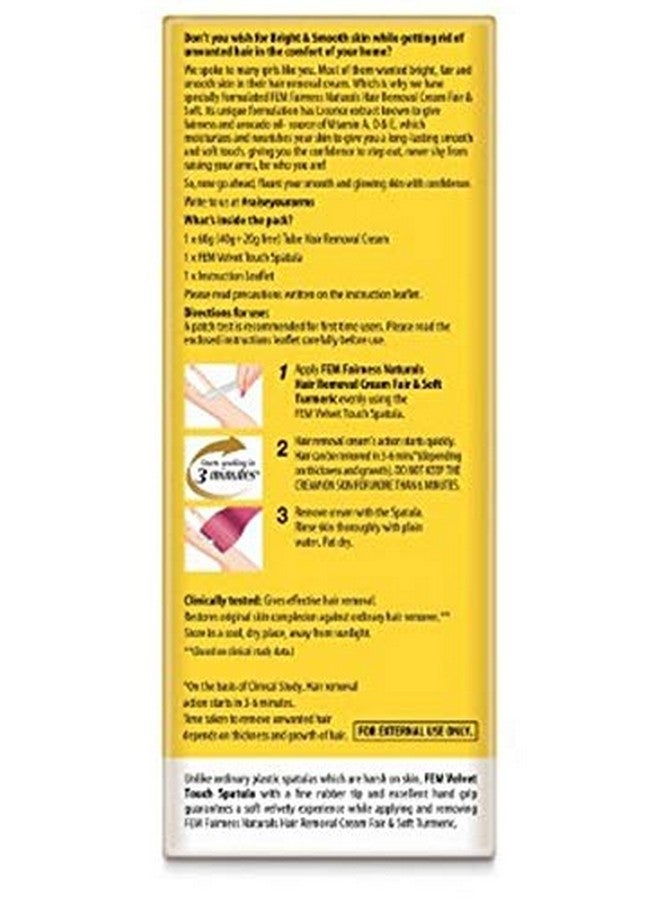 fem Fairness Naturals Hair Removal Cream Fair And Soft Oily Skin 40 G With Extra 50% - Image 4