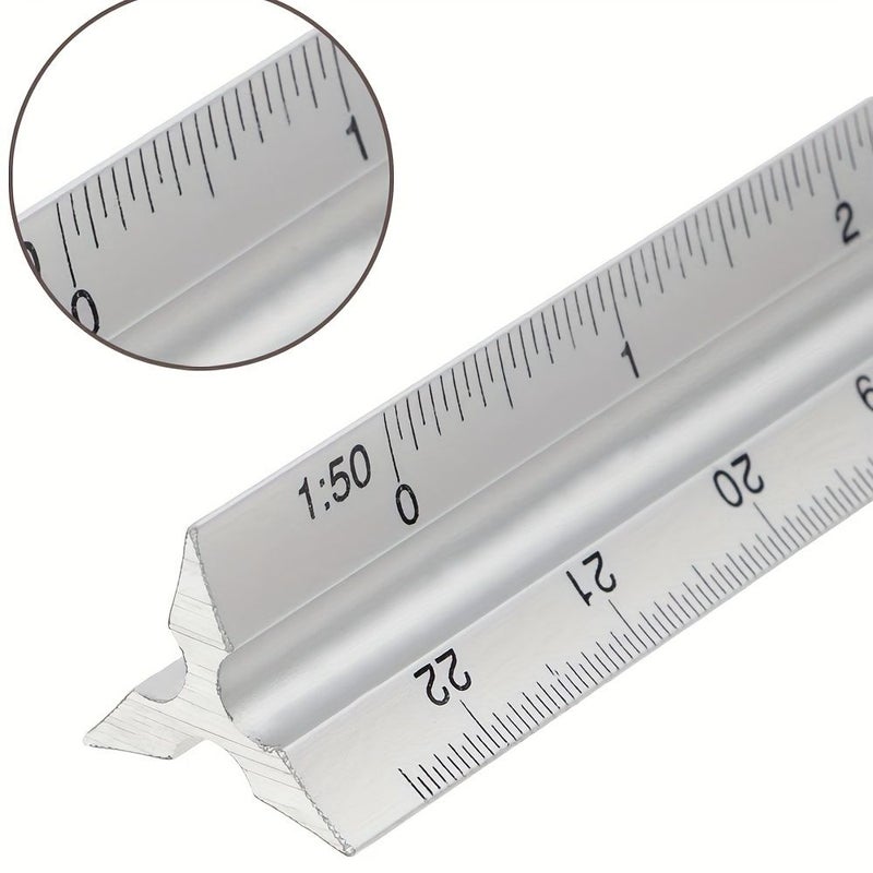 Silvery Precision Triangular Slide Gauge Dual Metric Imperial 0.01 Accuracy Industrial Measuring Metal Tool - Image 2