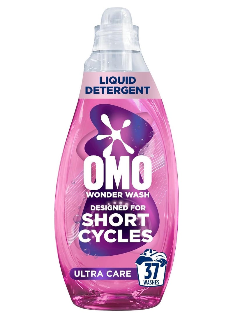 OMO Wonder Wash Liquid Laundry Detergent Ultra Care for Short Cycles Stain Removal1480ml