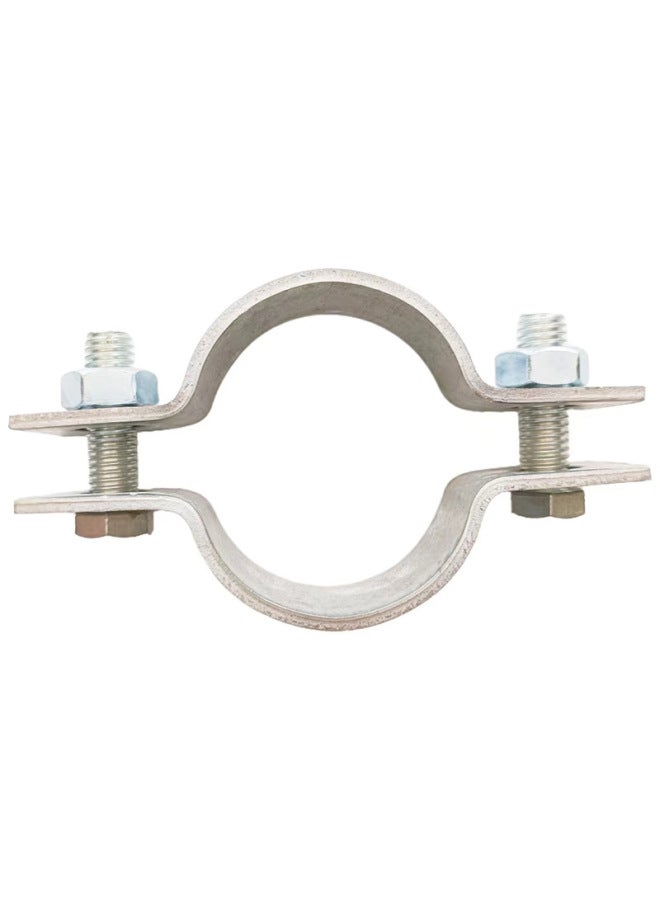 Electric Pole Holding Hoop Lock Catch Street Light Pole Galvanized Flat Iron Pipe Clamp Fixing Steel Pipe Clamp Semicircle Snap Clamp-Specification Model:219mm=2 Steel Strips (width 30*thickness 3 Hoops Including Bolts And Nuts)  - Image 1