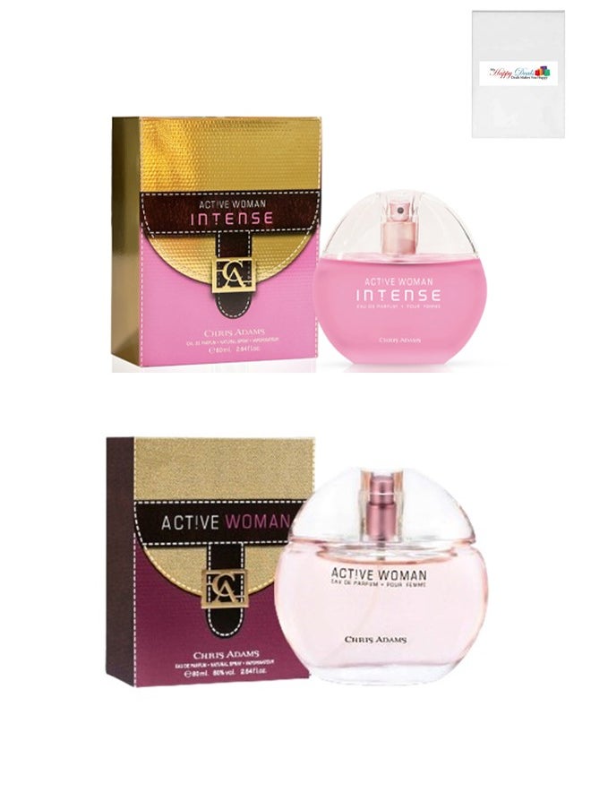 Chris Adams Set of 2 Chris Adams Perfumes Active Woman and Intense Eau De Parfum  - Image 1