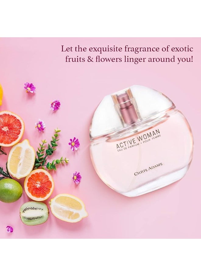 Chris Adams Set of 2 Chris Adams Perfumes Active Woman and Intense Eau De Parfum  - Image 3