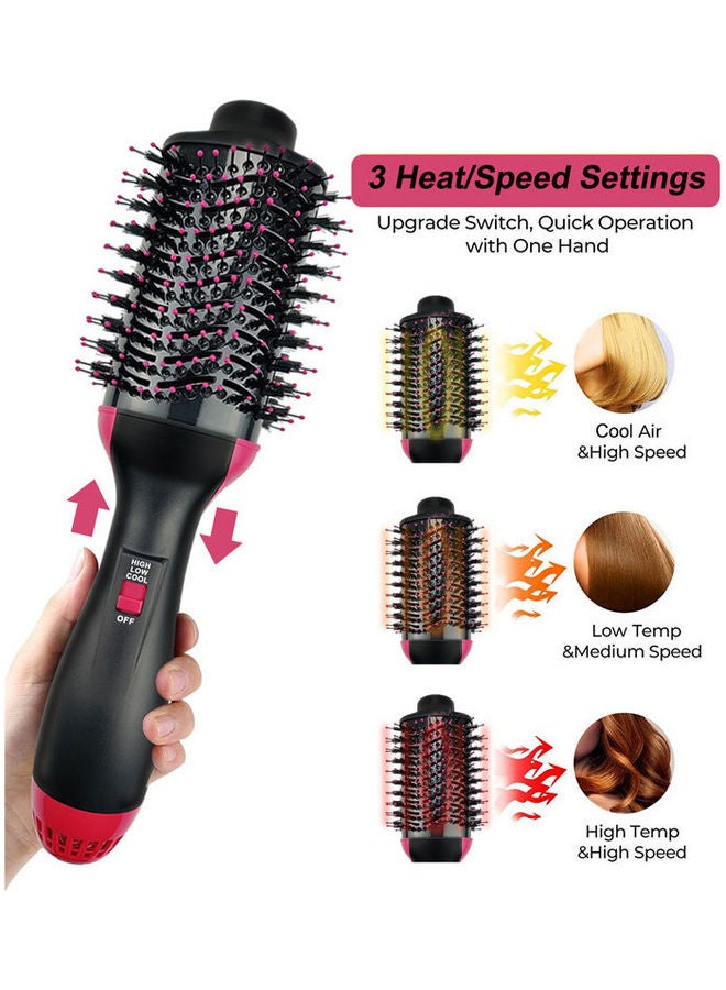 Arabest Hair Dryer Hot Air Styling Brush Red/Black 34.6 X 7.58 X 5.53cm - Image 3