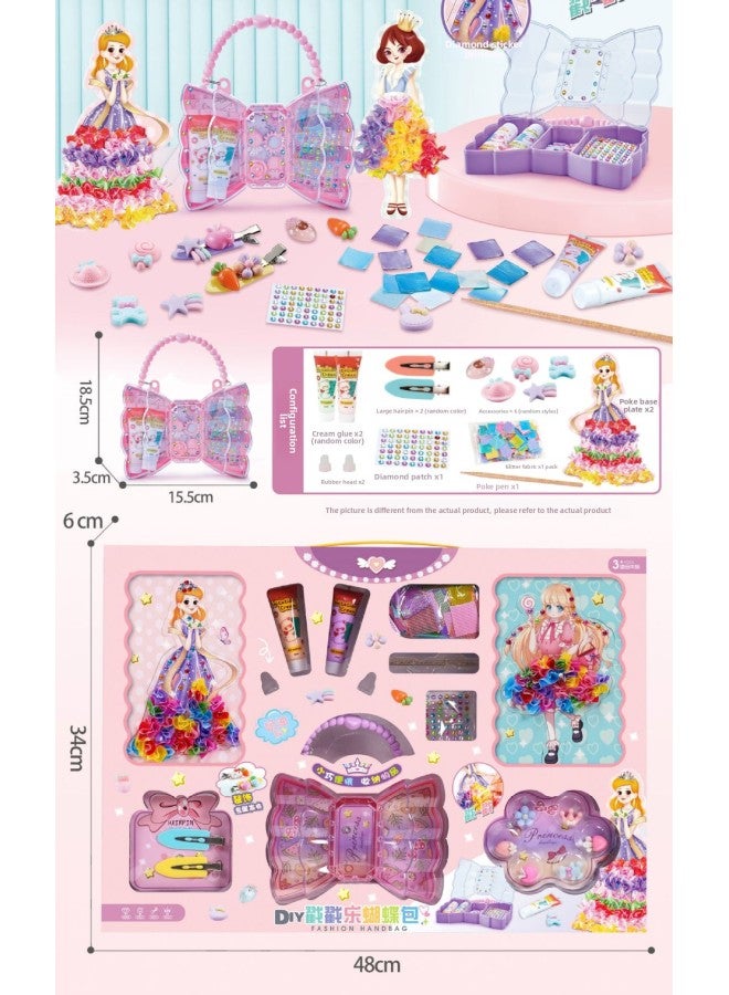 Hand Account Suit Girl Diy Goo Card Sticker Quiet Book Full Suitcase Primary School Student Gift Training Class Gift 