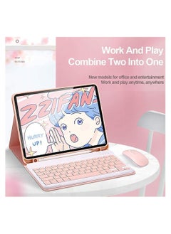 KASTWAVE Keyboard Case with Mouse for iPad Mini 6, for iPad Mini 2021 Detachable Wireless Bluetooth Keyboard Pencil Holder Slim Leather Smart Cover 8.3 inch Pink  - Image 3
