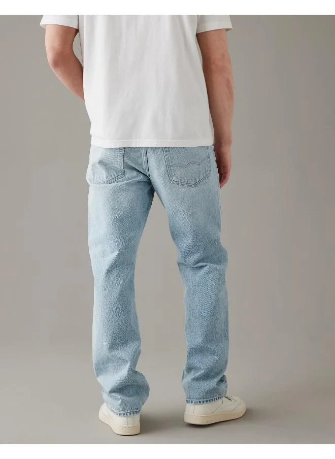 American Eagle Light Wash Straight Fit Jeans